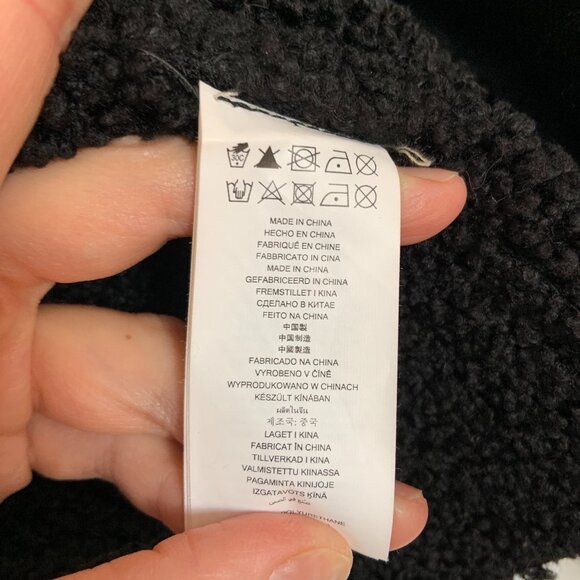 Women's Michael Kors Faux Leather Shearling Moto Jacket Black Size S - Picture 4 of 15